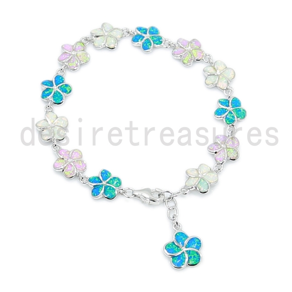 Sterling Silver opal plumeral Bracelet